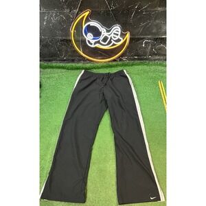 Vintage Nike Y2K Windbreaker Pants‎ Black Swooshie Joggers Mens XL XLarge